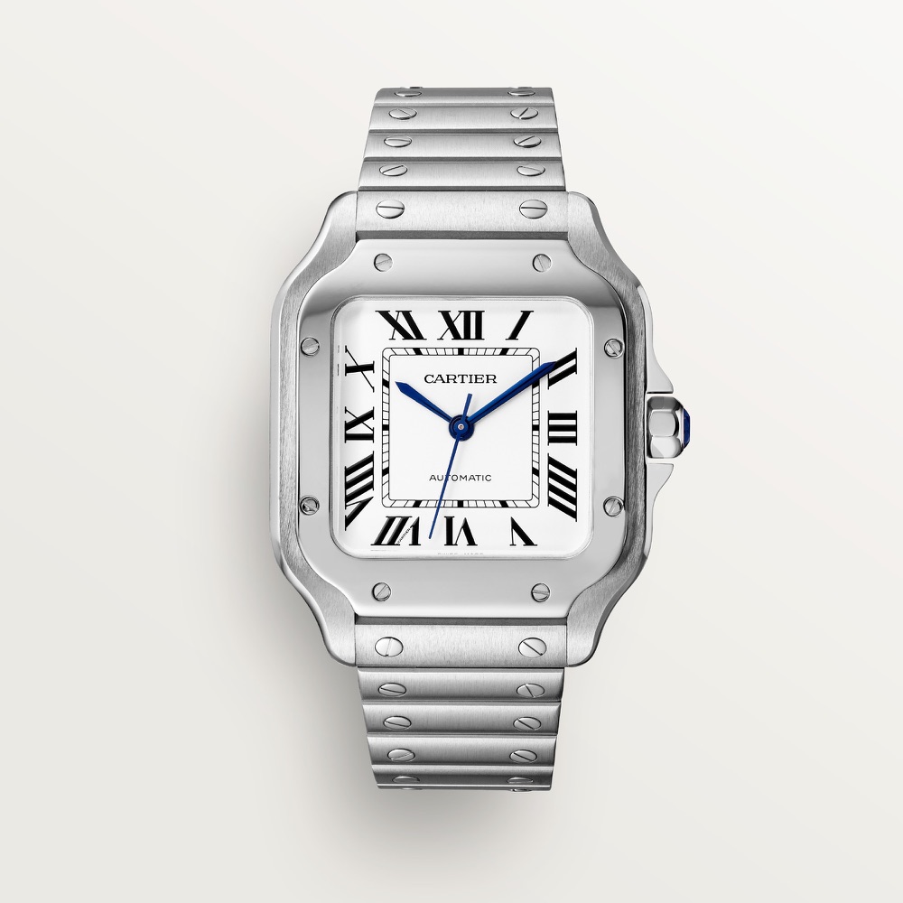 Cartier Santos de Cartier Medium (steel, bracelet + leather)